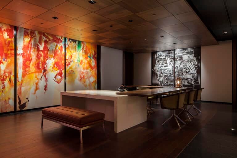 Public area banquette seating Hyatt Ginza Japan