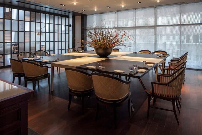 Bespoke Japanese-style dining tables Hyatt Ginza Tokyo