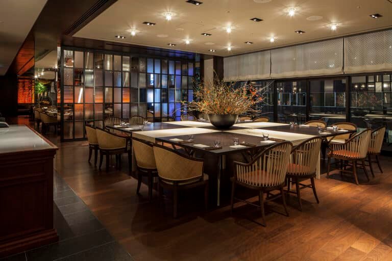 Modern wooden dining chairs Hyatt Ginza Tokyo project