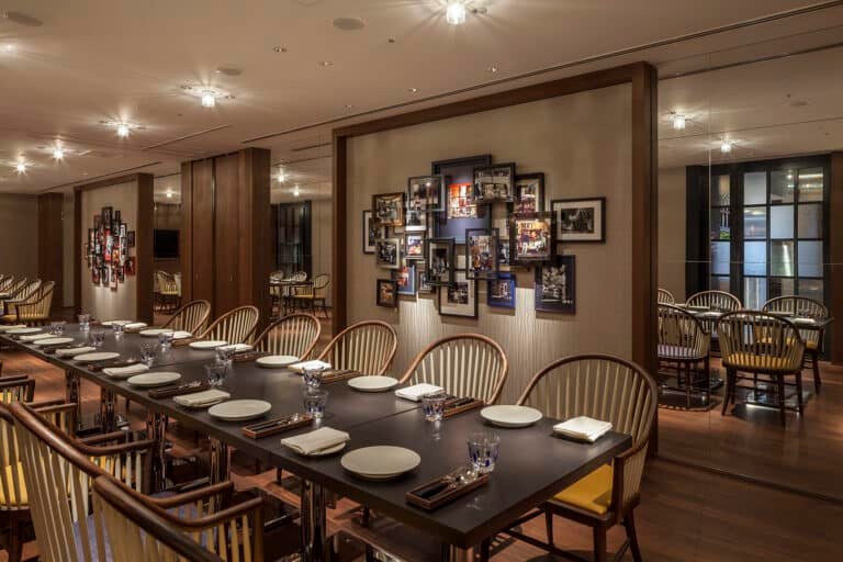 Bespoke dining chairs at Hyatt Ginza Japan restaurant