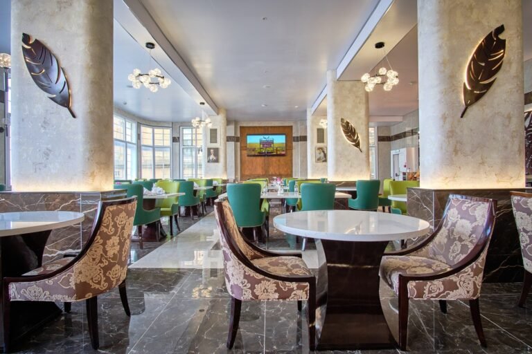 Restaurant dining chairs and tables Muthu Regent Hotel Oban UK