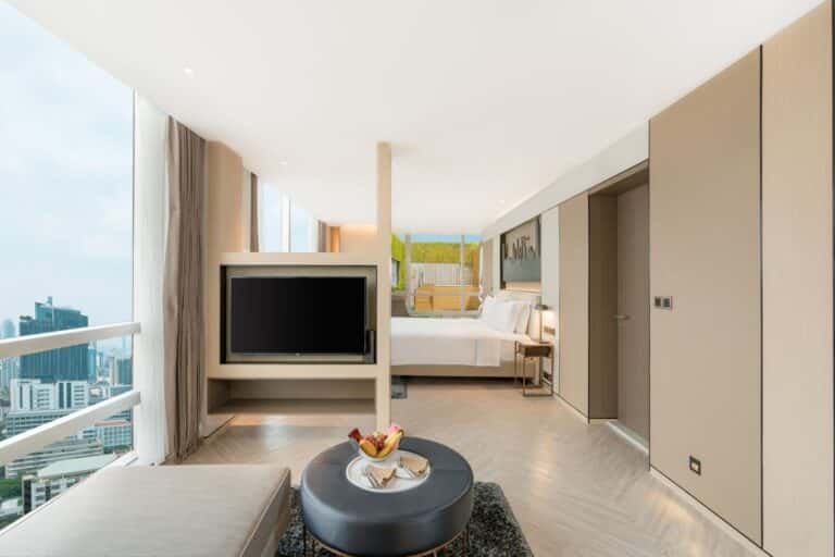 Custom guest room sofa Pathumwan Princess Hotel Bangkok furniture