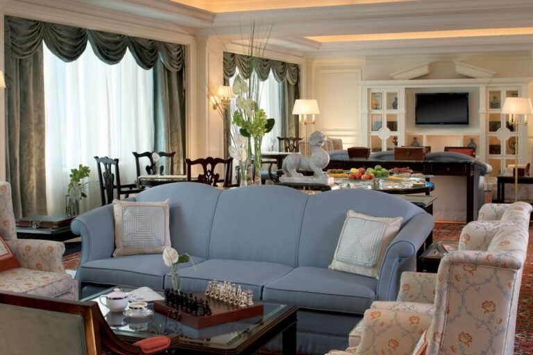 Bespoke bedside tables Ritz-Carlton Hotel Beijing guest room FF&E