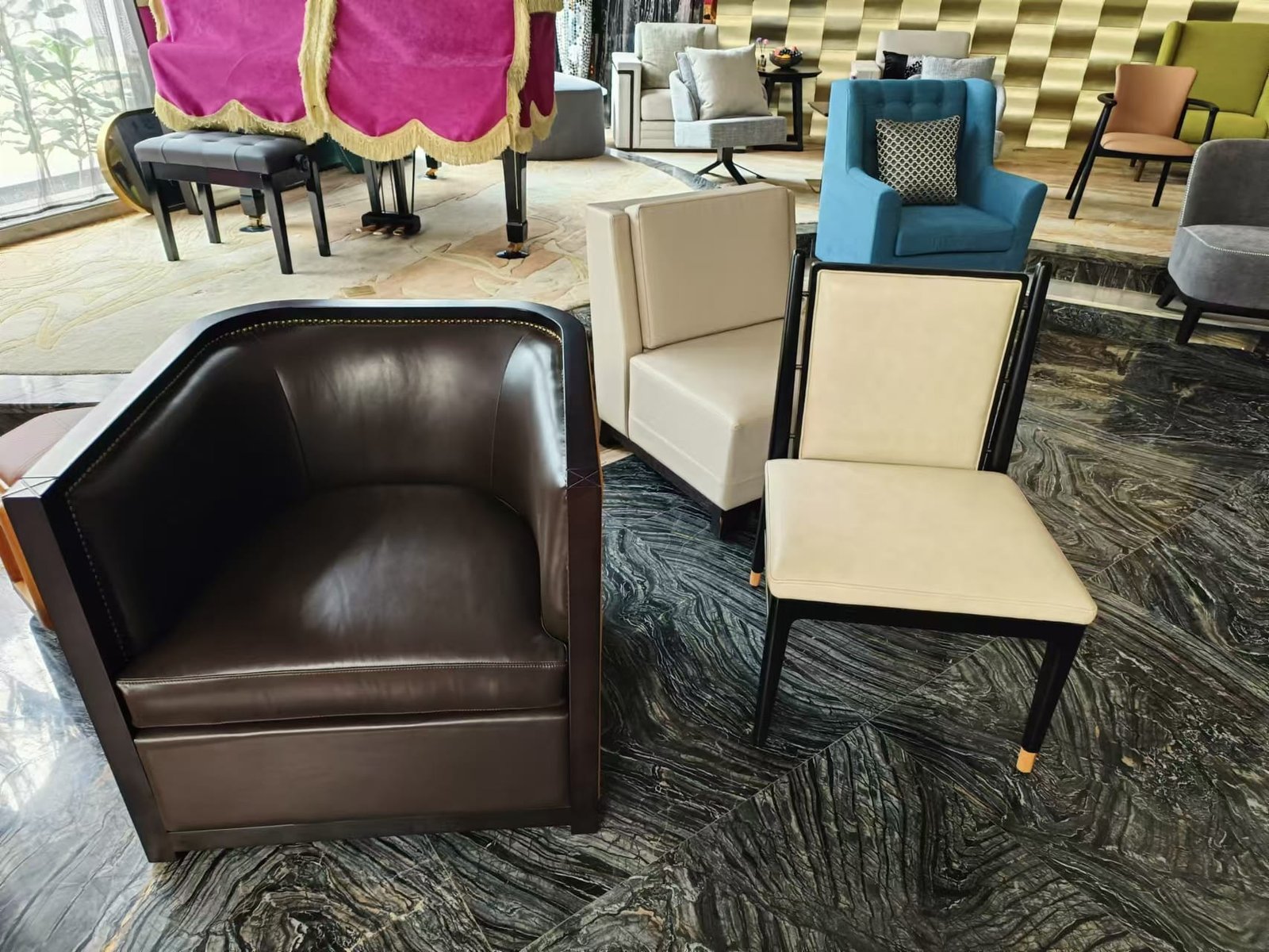 Hilton furniture supplier Betherev custom lobby joinery