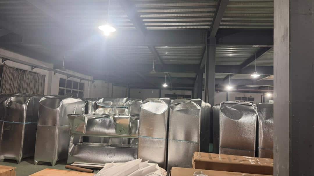 Optimized CBM packaging plan for hotel furniture export container