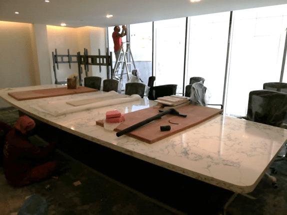 On-Site Installation Support for hotel mock -up room furniture